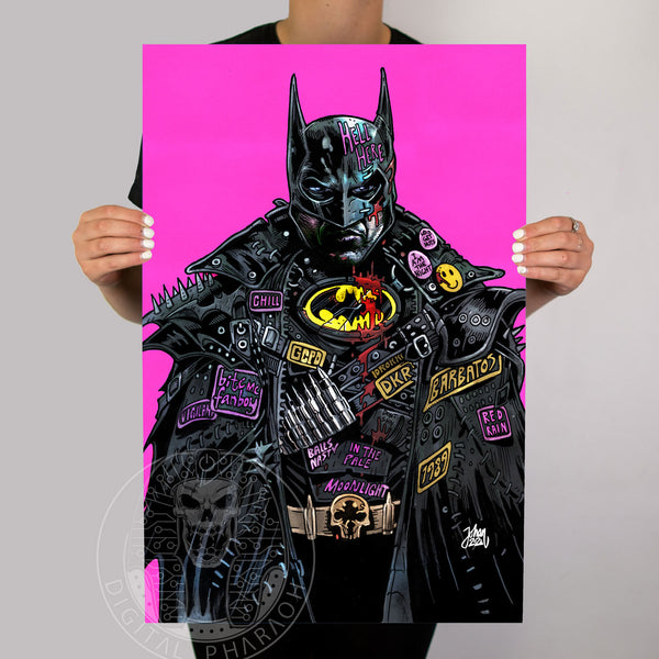 Batman 89' Cybernosferatu Metal Poster - Digital Pharaoh UK