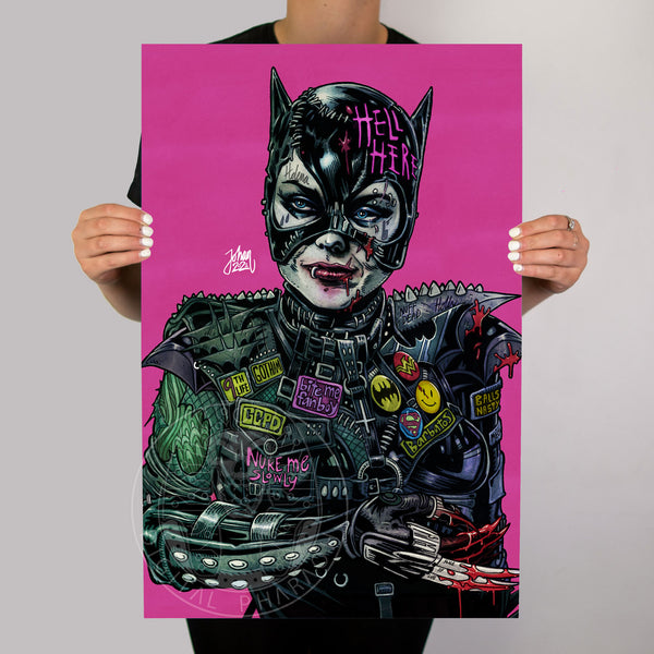 Catwoman 92 Cybernosferatu Metal Poster - Digital Pharaoh UK