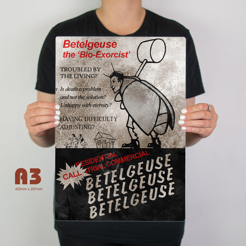 Beetlejuice Advert Metal Poster - Digital Pharaoh UK