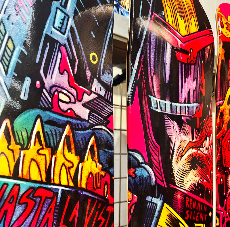 Judge Dredd Cybernosferatu 3 x Skate Board Wall Art
