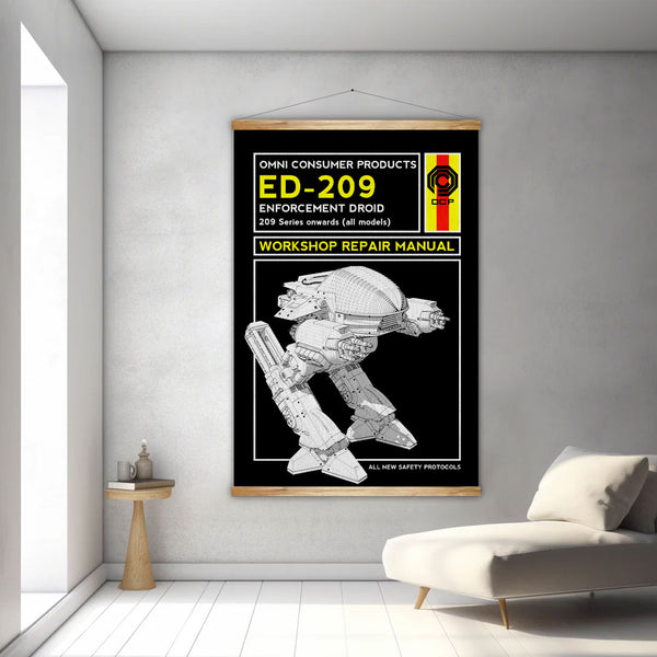 Robocop ED209 Repair Manual Canvas Poster