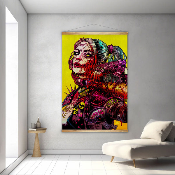 Harley Quinn Inspired Canvas Artwork