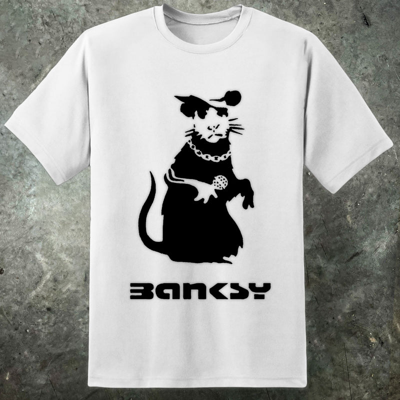 Banksy Inspired Mens Rap Rat T Shirt