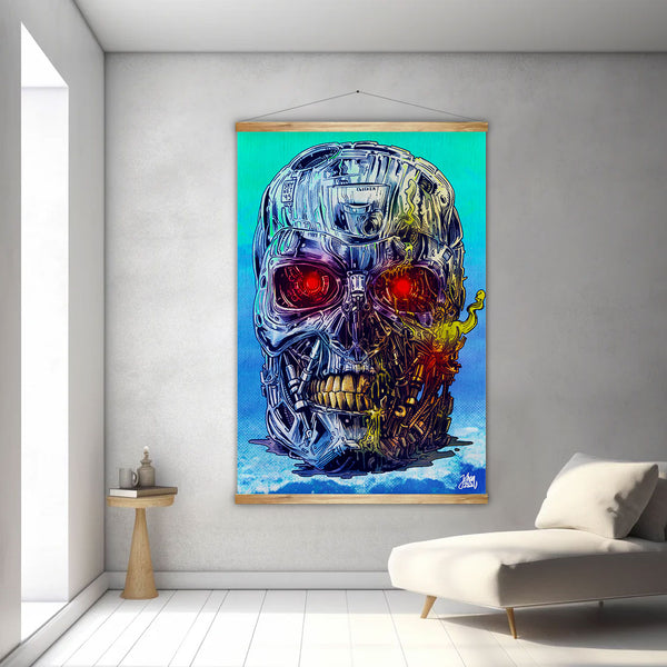 Terminator Skull Canvas Artwork