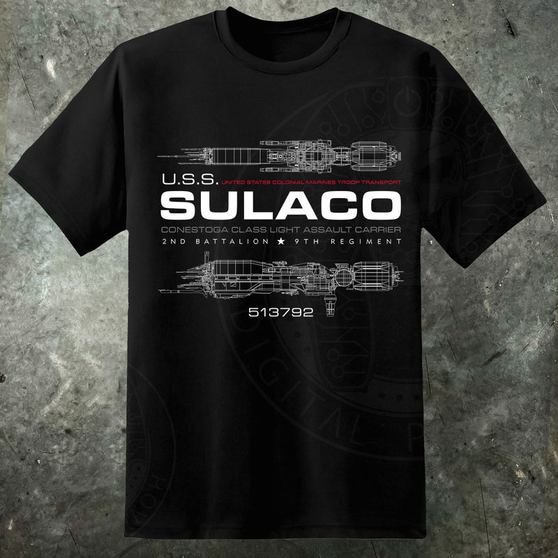 Aliens USS Sulaco Crew Member Mens T Shirt - Digital Pharaoh UK