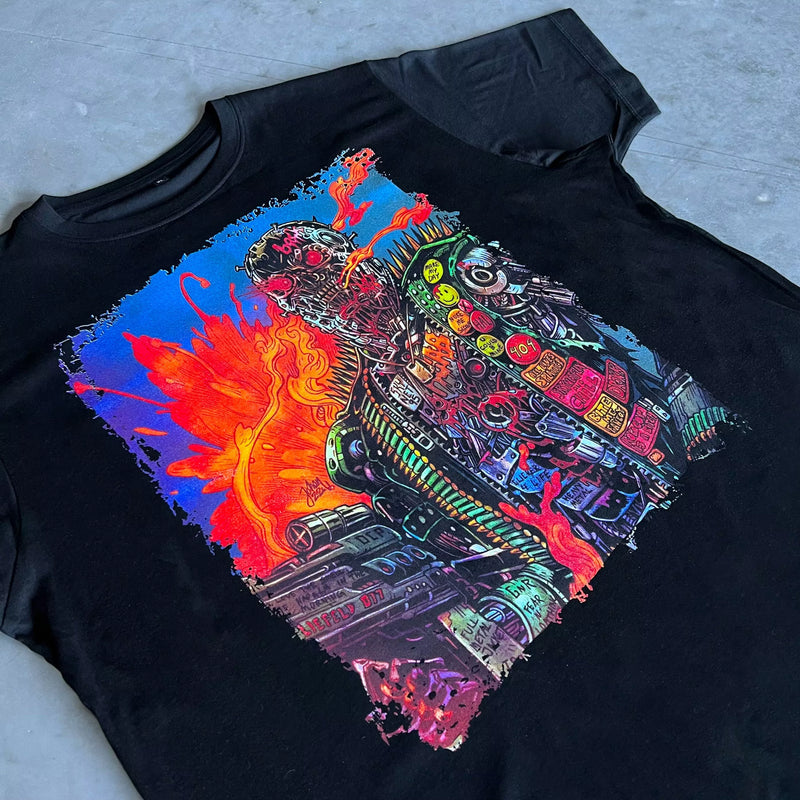Terminator FIRE Artwork T Shirt - Mens - Digital Pharaoh UK
