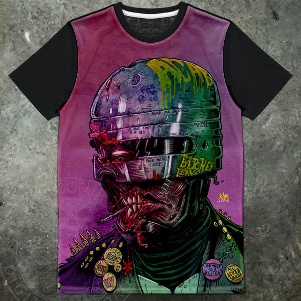 Robocop Broken Artwork Mens Panel T Shirt - Digital Pharaoh UK