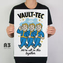 Fallout Vault-Tec All ensemble le signe métallique