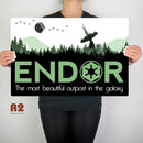Star Wars Inspired Endor Outpost Metal Poster - Digital Pharaoh UK