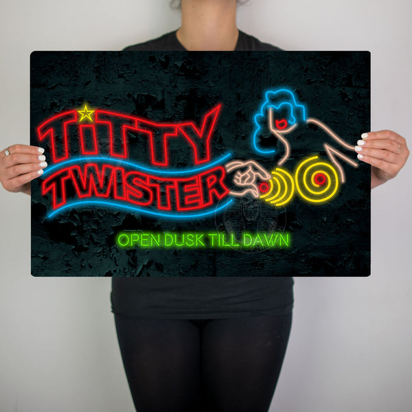 The Titty Twister Bar Metal Sign