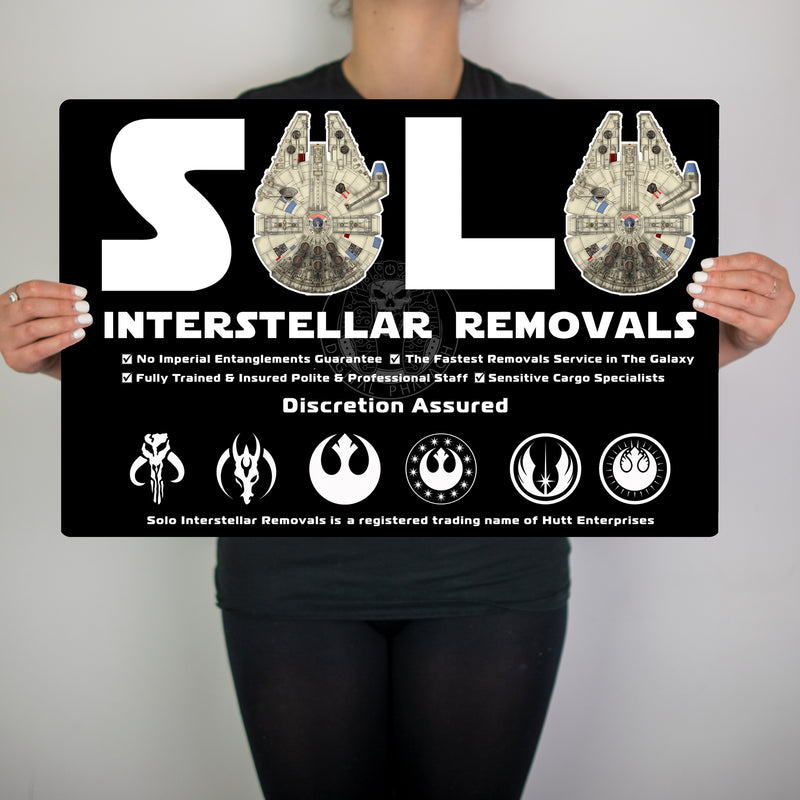Han Solo Removals Metal Sign