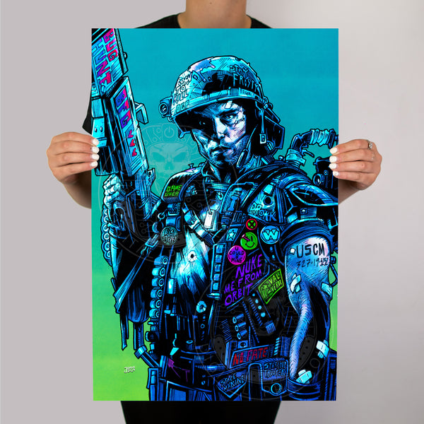 Aliens Corporal Hicks Metal Poster