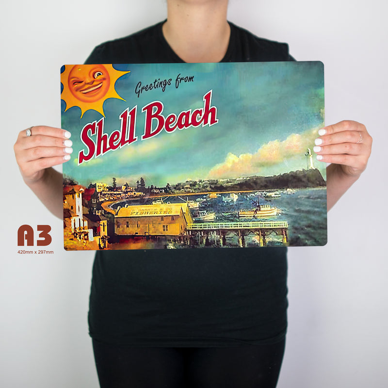 Shell Beach Dark City Inspired Metal Sign - Digital Pharaoh UK