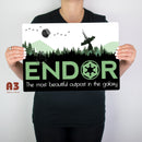 Star Wars Inspired Endor Outpost Metal Poster - Digital Pharaoh UK
