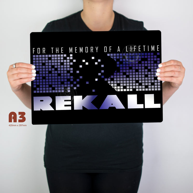 Original Total Rekall Movie Metal Sign - Digital Pharaoh UK