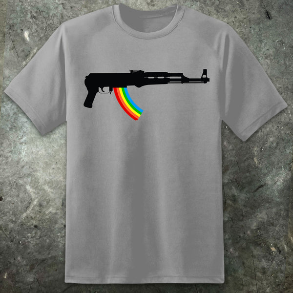 Herren Regenbogen AK47 T-Shirt
