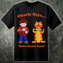 Charly Says Mens 70s Advert T Shirt - Digital Pharaoh UK