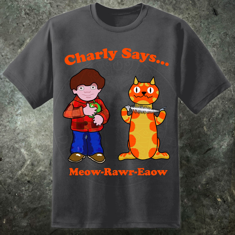 Charly Says Mens 70s Advert T Shirt - Digital Pharaoh UK