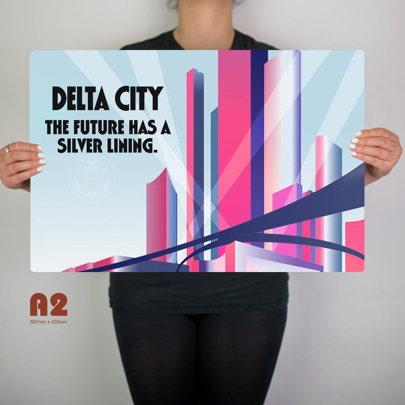 Delta City Robocop Metal Movie Poster - Digital Pharaoh UK