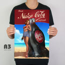 Bebida de Fallout Nuka Cola & Letrero de metal con sonrisa