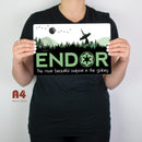 Star Wars Inspired Endor Outpost Metal Poster - Digital Pharaoh UK