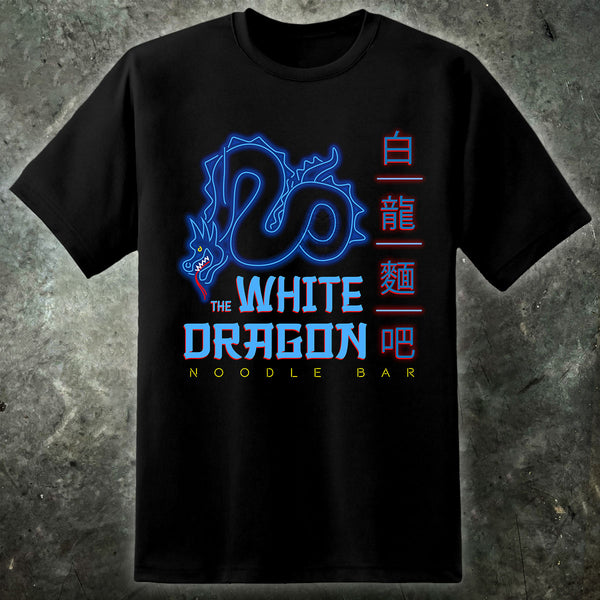 Bladerunner het witte Dragon Noodle Bar Mens T -shirt