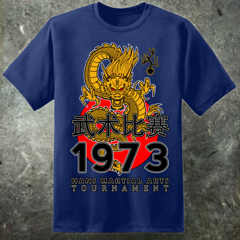 Bruce Lee Hans Tournament T Shirt - Digital Pharaoh UK