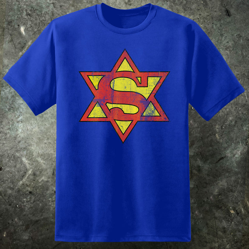 Mens Jewish Star Of David Superman T Shirt