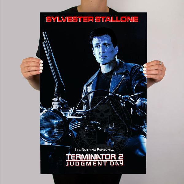 Sylvester Stallone Terminator 2 Metal Poster
