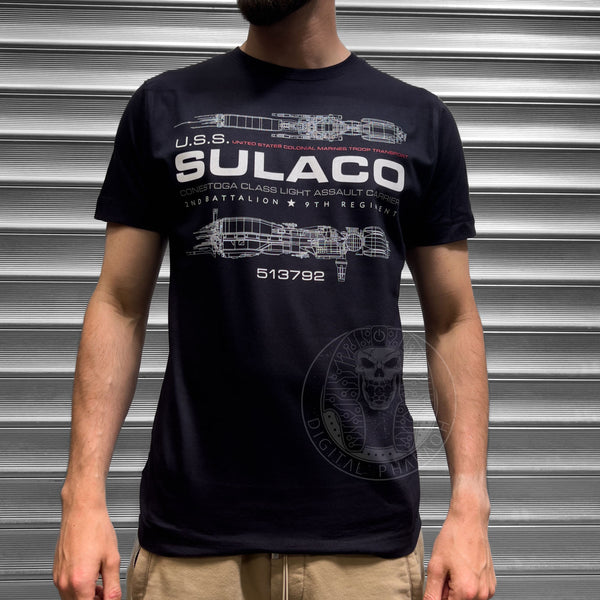 Aliens USS Sulaco Crew Member Mens T Shirt - Digital Pharaoh UK