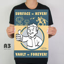 Fallout Vault-Tec "Surface Never" Metal Sign