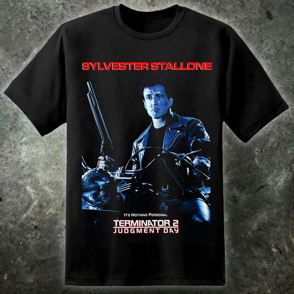 Sylvester Stallone Terminator 2 Movie Poster T Shirt