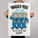 Fallout Vault-Tec All ensemble le signe métallique
