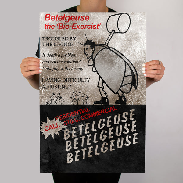Beetlejuice Advert Metal Poster - Digital Pharaoh UK