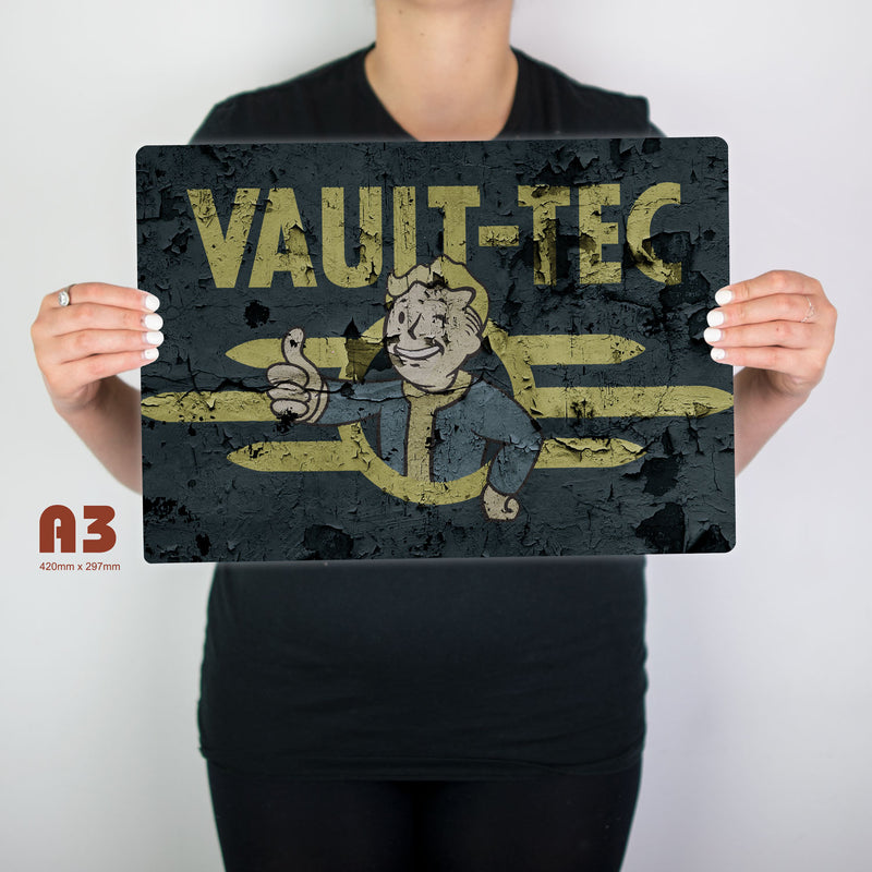Vault - Tec Fallout Inspired Metal Sign - Digital Pharaoh UK