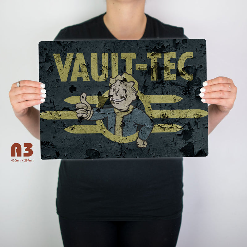 Vault Inplace Sign Vault - Tec Fallout Inspired Metal Sign