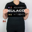 Aliens Metal Sulaco Ship Schematic Poster - Digital Pharaoh UK
