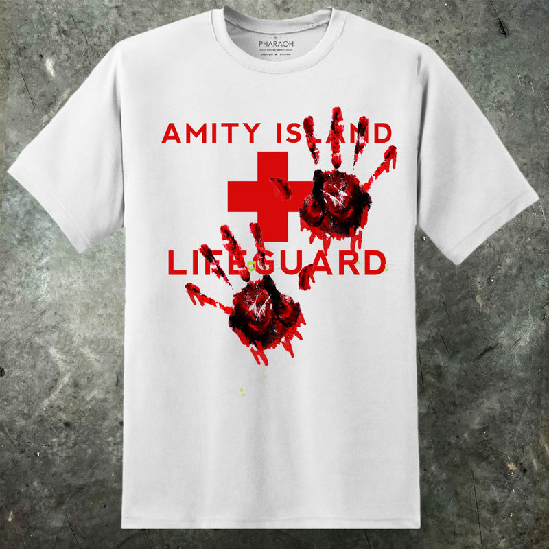 Jaws Amity Island Lifeguard Movie T Shirt