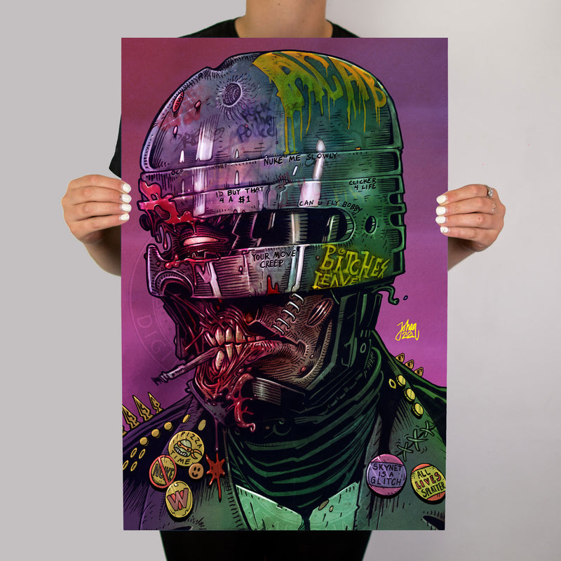 Robocop "Broken" Metal Poster Artwork - Digital Pharaoh UK