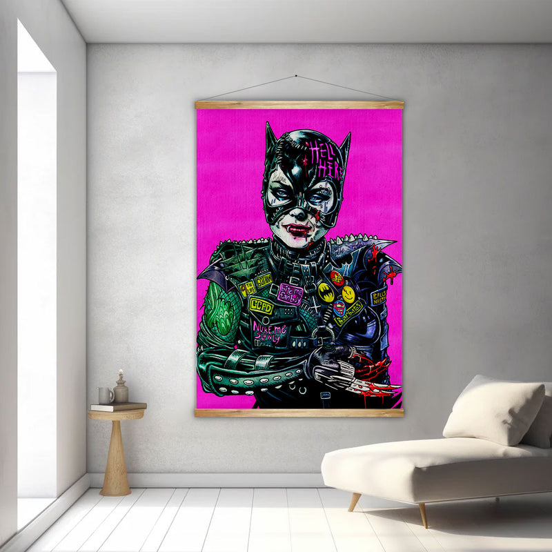 Catwoman Riesen-Cybernosferatu-Leinwand-Kunstwerk