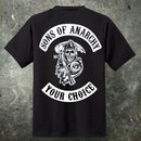 Söner anarki anpassad charter reaper patch t shirt