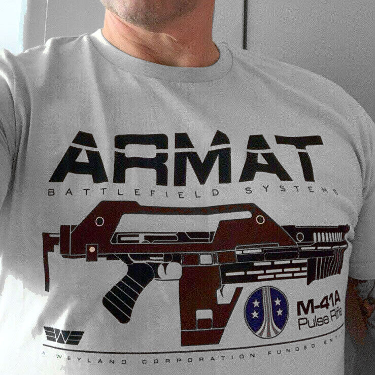 Aliens ARMAT Pulse Rifle Mens T Shirt
