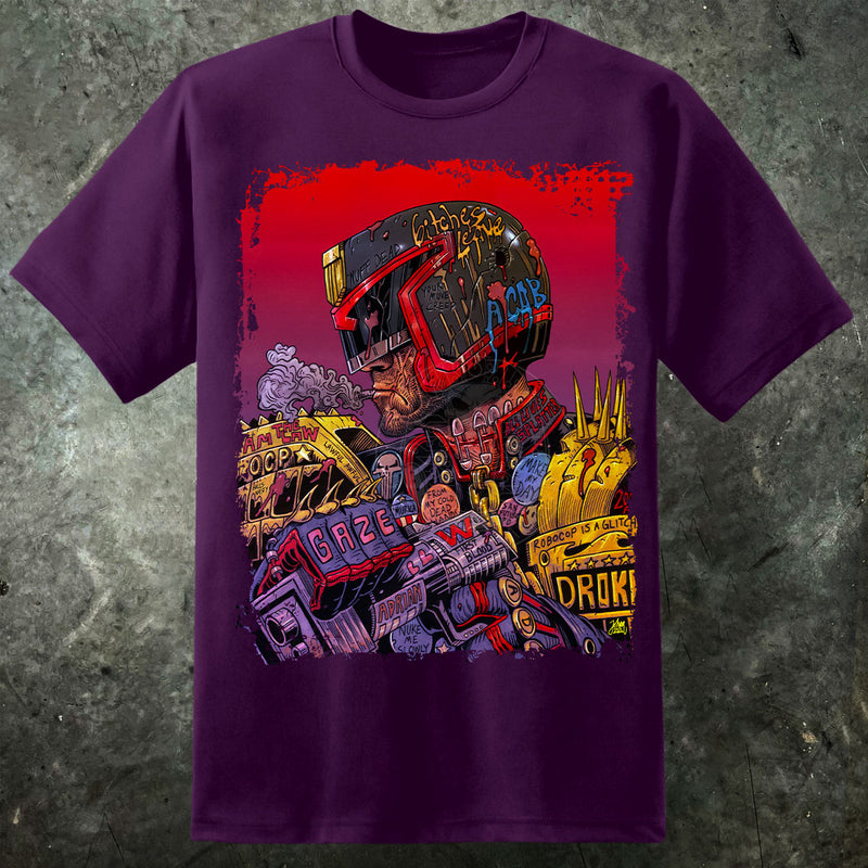 Judge Dredd Cybernosferatu Artwork T Shirt