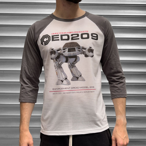 ED209 Robocop Raglan Style Mens T Shirt