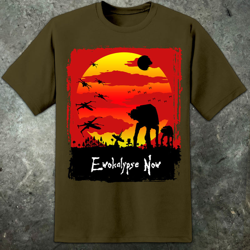 Star Wars Inspired Ewokalypse Now Mens T Shirt