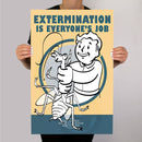 Signo de metal de exterminio de bóveda de Fallout