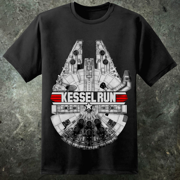 Star Wars Inspired Full Kessel Run Falcon Mens T Shirt