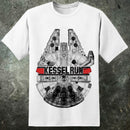 Star Wars Inspired Full Kessel Run Falcon Mens T Shirt - Digital Pharaoh UK