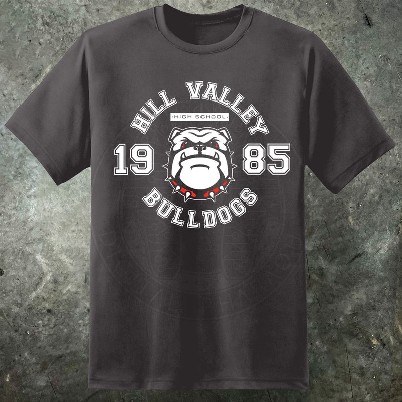 Zurück zu den hohen Bulldoggen-T-Shirt des zukünftigen Hill Valley
