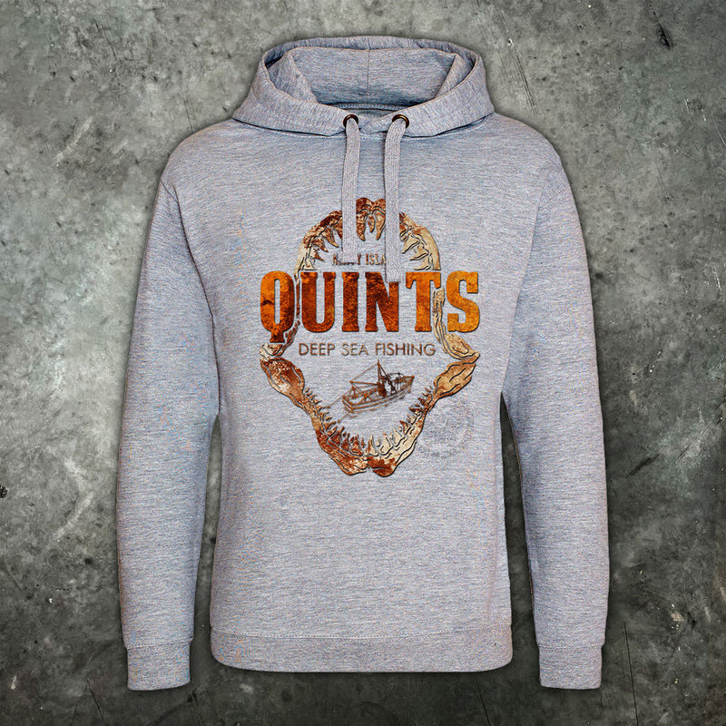 Jaws Inspired Quints Fishing Mens Hoodie